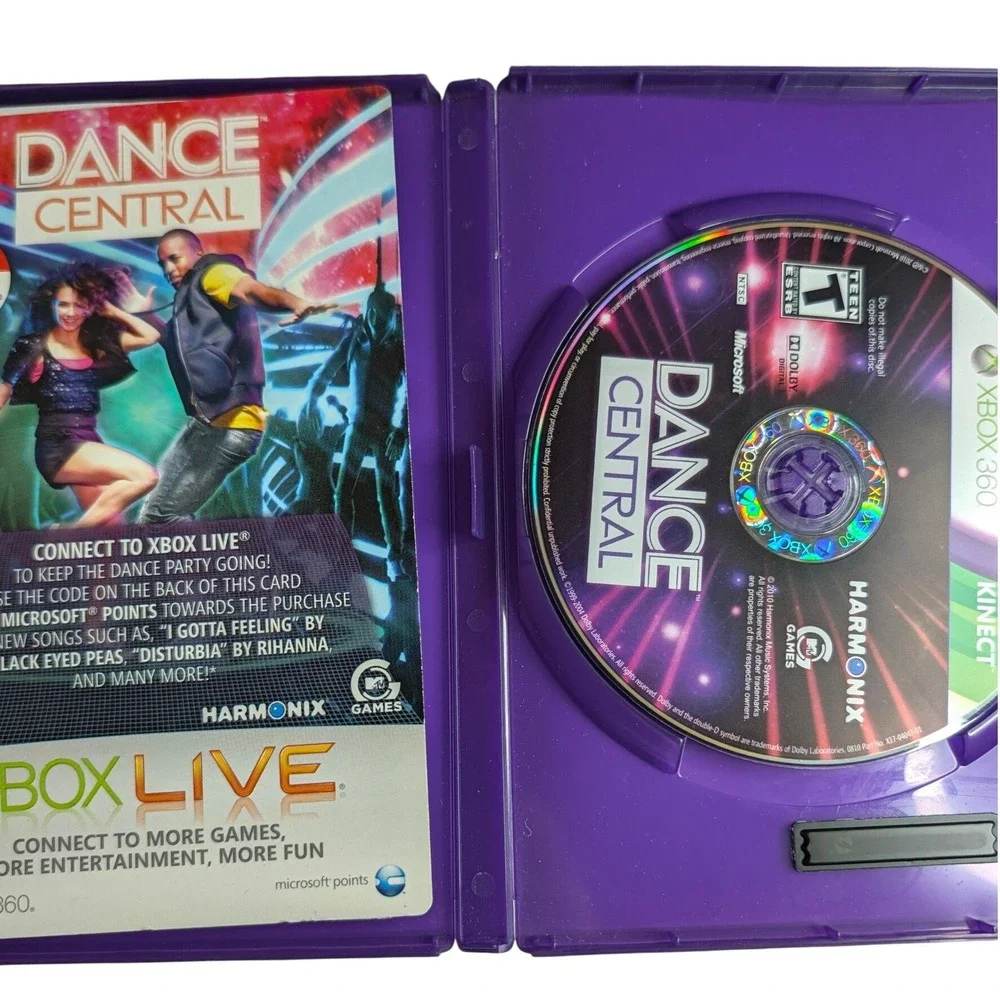 Dance Central Xbox 360 Kinect Harmonix Rhythm Dance Game NTSC CIB